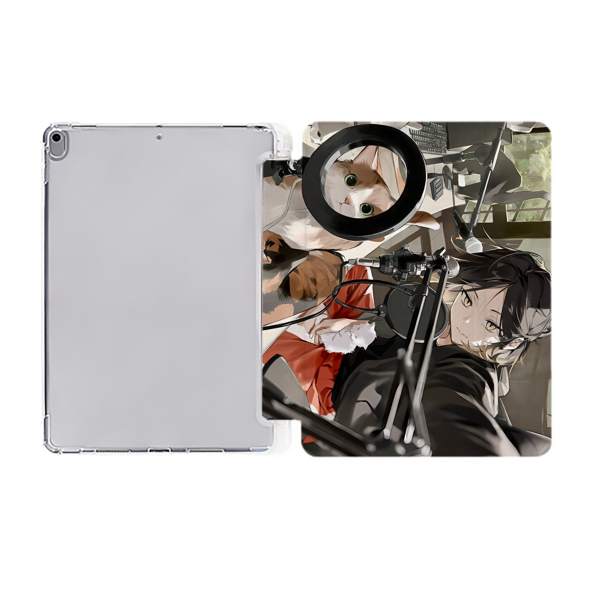 （画像用） ハイキュー!! Haikyu!! IPad ケース ペン収納付き 三つ折りスタンド PUレザー×シリコン 対応機種9.5/10.5/10.9インチ